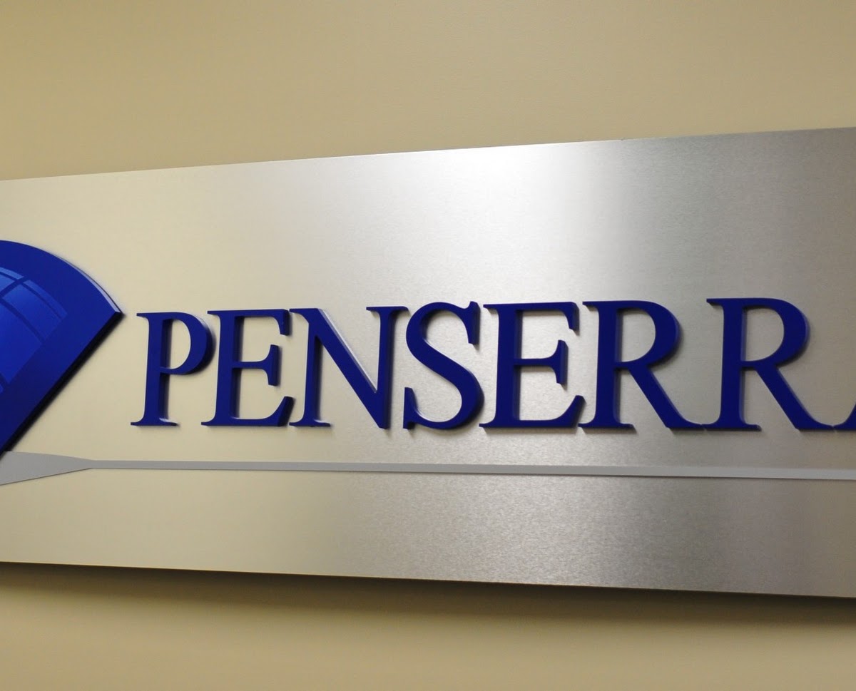 Professional metal office signage