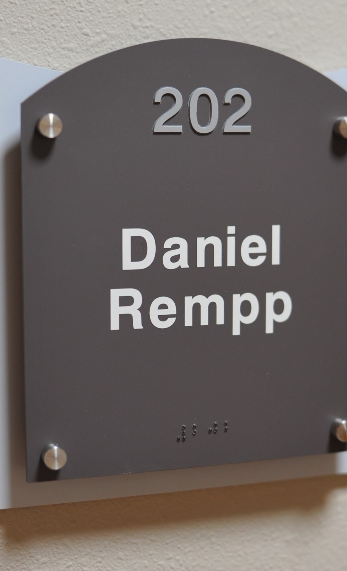 indoor office number sign