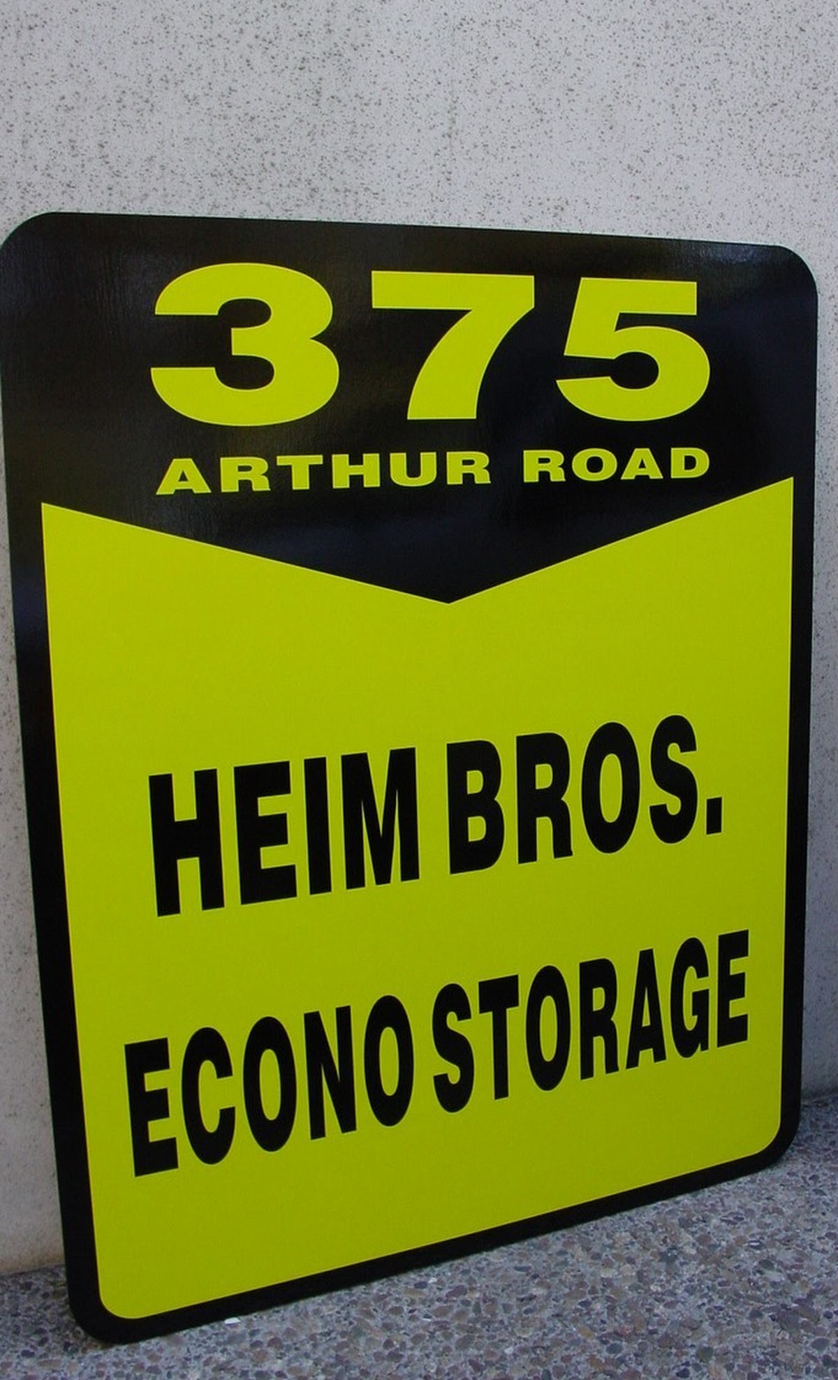 metal fluorescent outdoor storage sign